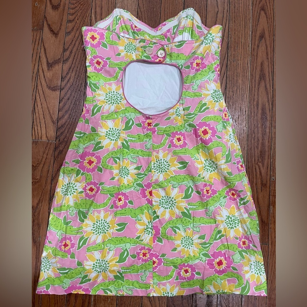 Lilly Pulitzer Pink and Green Floral Fabric - Picture 5 of 15